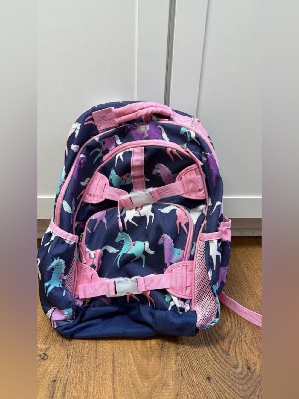 Pottery Barn Kids Unicorn Print Backpack - Pink & Navy